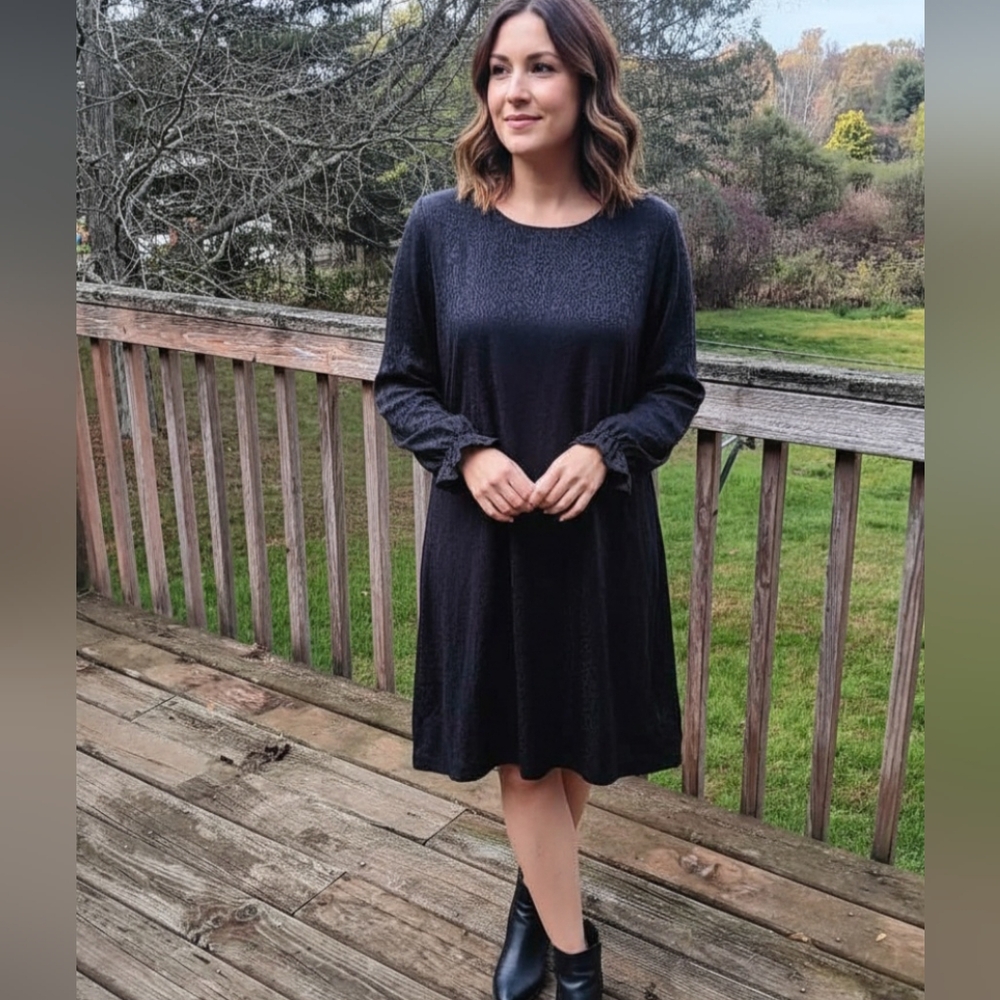 Ann Taylor Classic Black Long Sleeve Dress NWT Size 10
